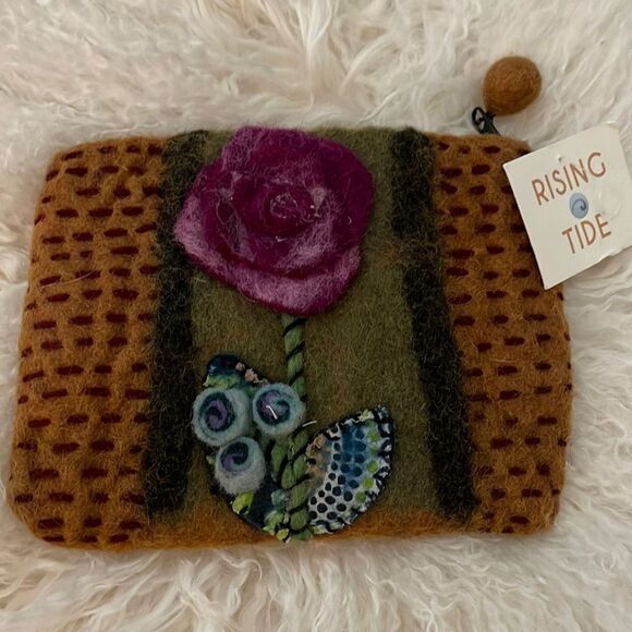 Boiled wool purse. NWT so cute. From Nepal - Picture 1 of 5